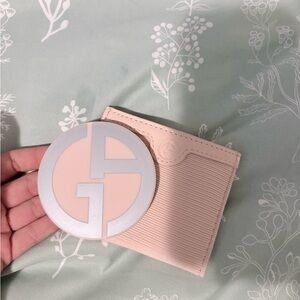 Giorgio Armani Silver and Pink Compact with Case